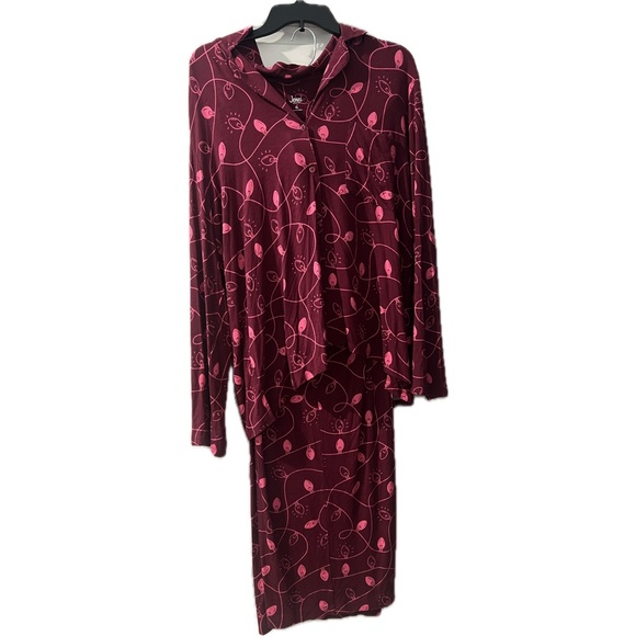Women's Supersoft Notched-Collar Pajamas Set Xmas Light Smpl, Created for Macy's - Picture 2 of 2